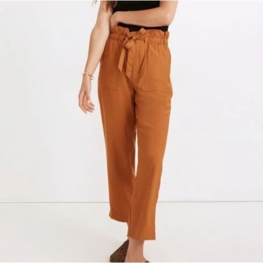 Madewell Dunaway Paperbag Pants Size Small Workwear Mustard‎ Casual